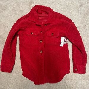 Cozy Red sherpa Jacket
